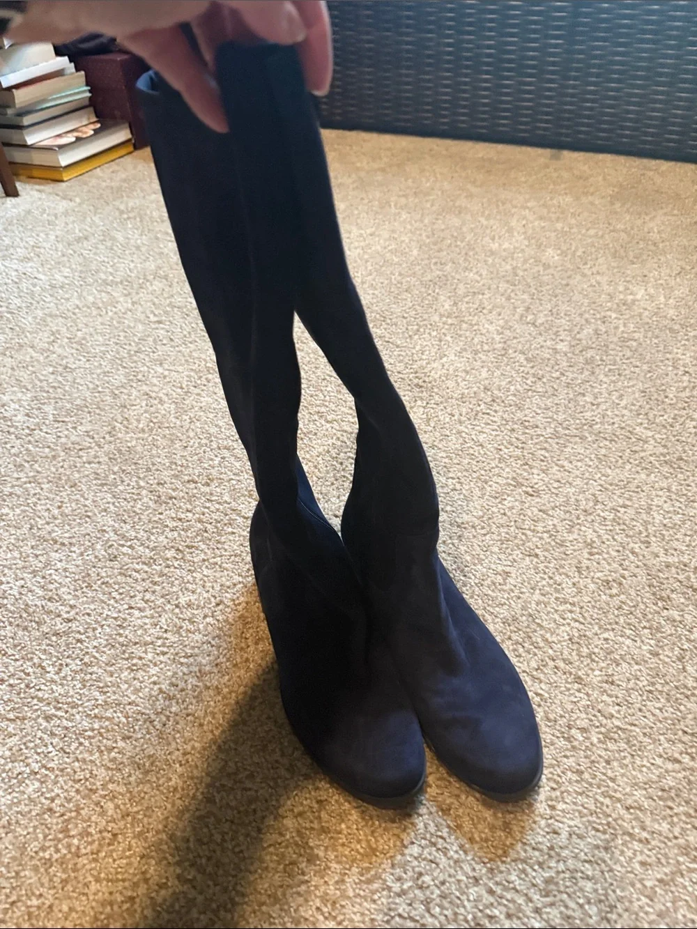 Marc Fisher Classic Women's Tall Black Suede Boots